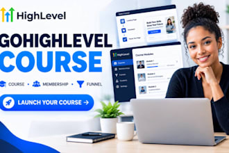 do ghl funnel gohighlevel course ghl online course setup membership site funnel