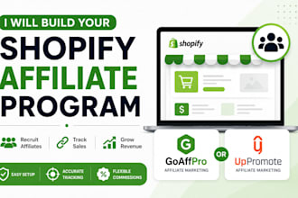 build your shopify affiliate program with goaffpro or uppromote