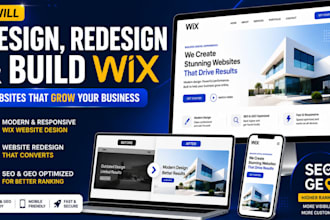 build wix website design, redesign wix website with SEO and GEO