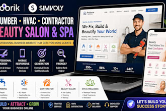 build dorik simvoly plumber hvac contractor beauty salon spa business website