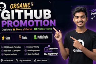 grow your organic github project and expert promotion to increase followers