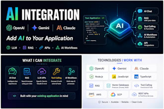 integrate openai, gemini or claude into your application