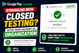 convert google play personal account to organization