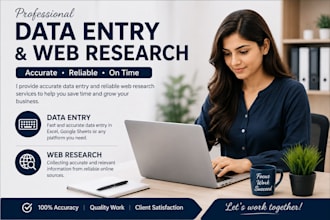 do data entry and web research