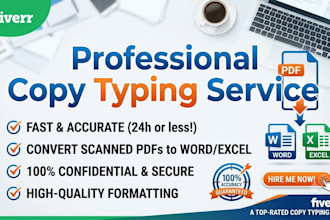 do fast copy typing, retype PDF or scanned document to word