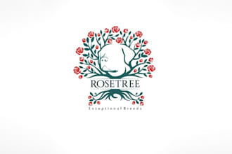design rose tree exceptional breeds logo