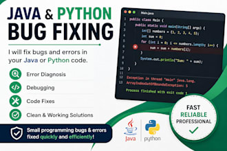 fix bugs and errors in your java or python code