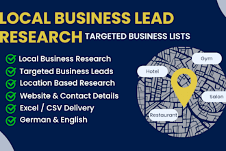 find local business leads with web research