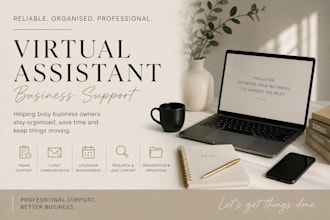 be your virtual assistant for business admin and operations