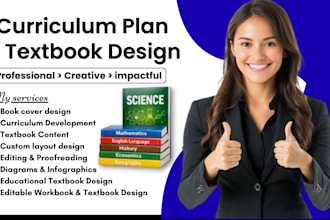 design educational textbook, book layout, educational workbook curriculum plan