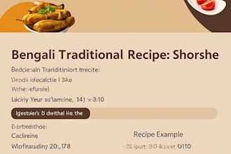 write bengali recipe and food blog posts for your website