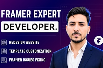 fix framer website, edit and customize framer template or redesign
