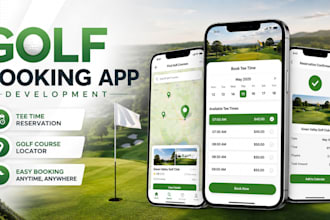 develop golf booking app, tee time reservation, golf course locator, resy bot