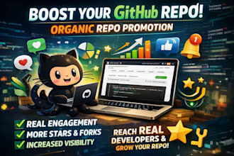 do organic github repo promotion to real audience to increase repo visibility