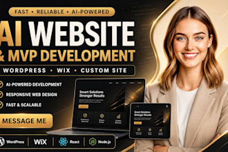 develop an ai website and custom mvp using wordpress wix