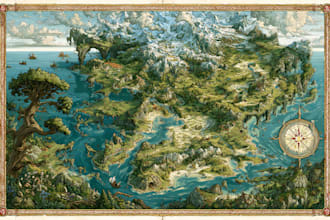 fantasy map design fantasy map maker vector map illustration