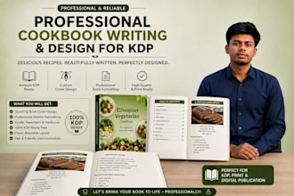 professionally format and design your cookbook for amazon KDP