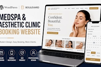 create wordpress boulevard medspa aesthetic clinic beauty booking website