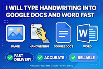 type handwriting into google docs and word