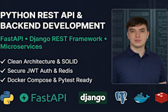 build a scalable python rest API using fastapi or django