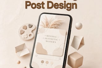 create aesthetic instagram posts reels thumbnails logo