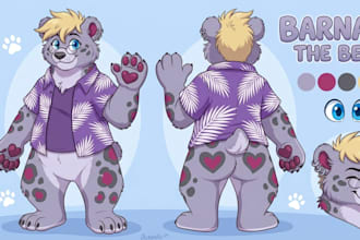 create a furry reference sheet, fursona ref sheet and character design