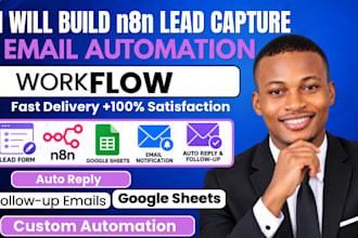 build n8n lead capture and email automation workflows