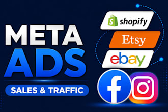 optimize meta ads for shopify etsy and ebay for sales and traffic