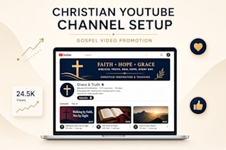 do christian ministry youtube channel setup, gospel you tube video promotion