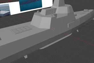 3d military naval vessel modeling, warship USA navy ship 3d blockout 3d printing