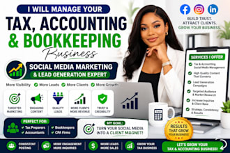 manage tax accounting bookkeeping social media and generate quality leads