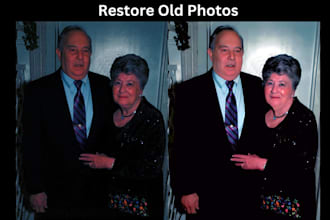 restore and colorize old damage photos