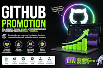 grow your github repo with organic social media promotion