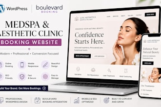design wordpress medspa beauty clinic boulevard appointment booking site