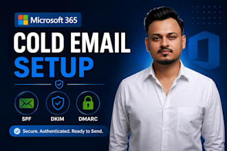 set up microsoft 365 for cold email with spf dkim dmarc