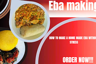 teach you how to make eba and amala with egusi