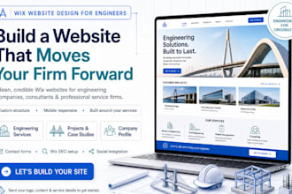 clone, build, design, redesign wix website, wix engineering site