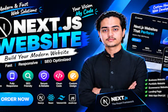develop modern nextjs websites with react