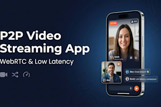 develop a custom p2p live video streaming app webrtc