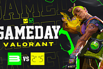 design epic esports posters, match day, and victory graphics