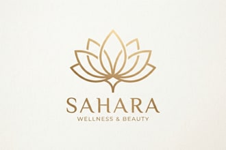 design an elegant lotus logo for your brand