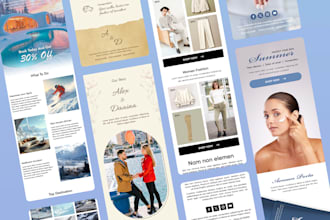 design responsive email templates in figma, mailchimp and HTML