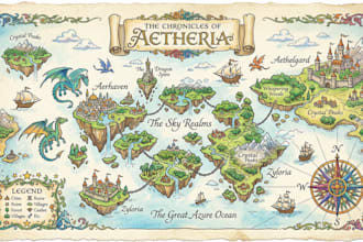 design fantasy map, vector map, game map, city map, event map and site plan