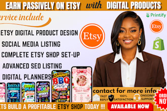 design etsy digital product etsy SEO etsy store setup for etsy shops