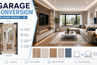 convert your garage into living space with interior design and 3d visualization