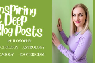 write inspiring blog posts on deep and spiritual topics