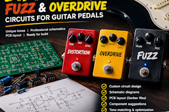 design custom distortion, fuzz and overdrive circuits for guitar pedals
