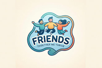 design a friendly and memorable friends logo