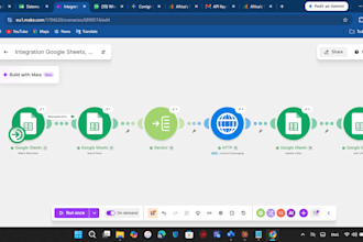build automated workflows with make com, google sheets, and apis