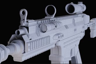create 3d game assets, 3d weapon 3d armor low poly weapon modeling for games